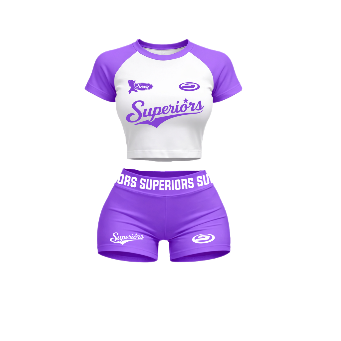 *Y2K* Cropped Tee and Booty Short Set