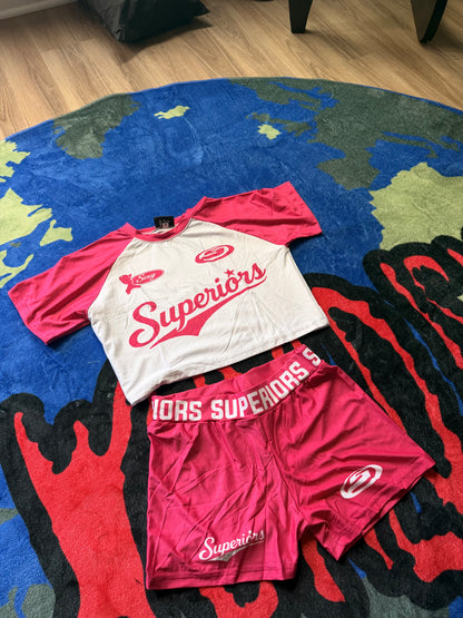 *Y2K* Cropped Tee and Booty Short Set