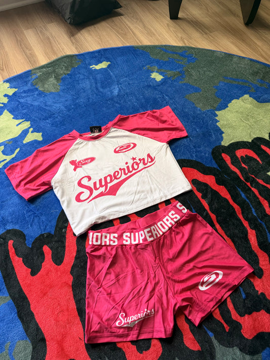 *Y2K* Cropped Tee and Booty Short Set